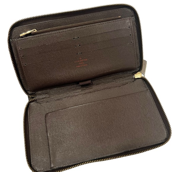 LOUIS VUITTON | Zip Around Organizer | Long Wallet Damier Ebene, Brown | Coated - Picture 8 of 16